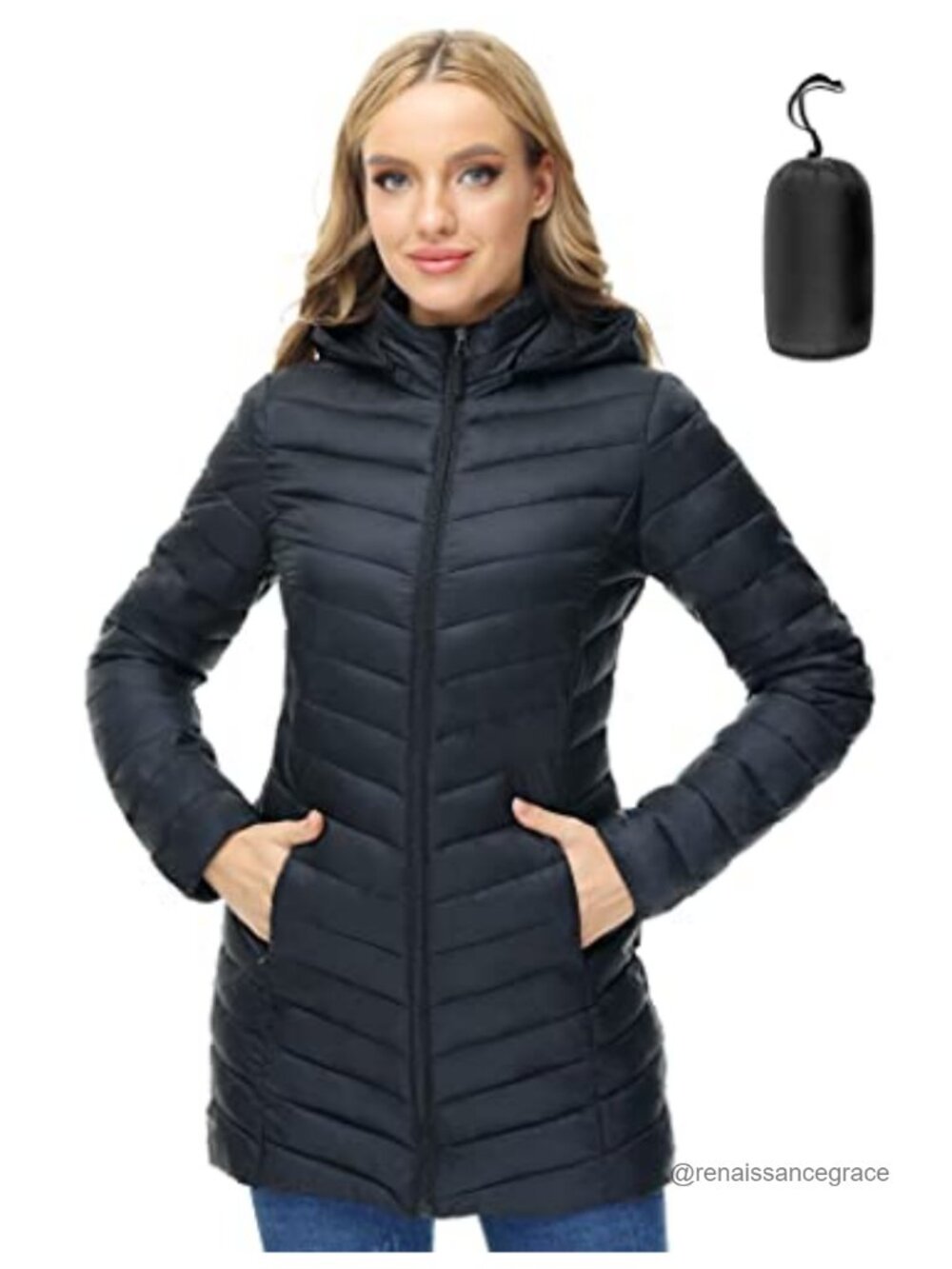 Women's Hooded Lightweight Packable Puffer Jacket Winter Warm Winter